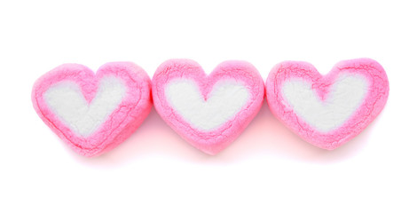 Fototapeta premium marshmallows candy isolated on white background
