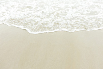 Fototapeta na wymiar Soft wave of tropical beach