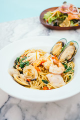 Spaghetti and pasta seafood