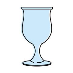 Glass cup isolated