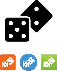 Rolling The Dice Icon - Illustration