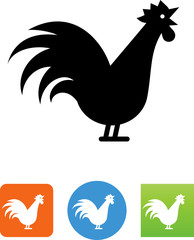 Rooster Crowing Icon - Illustration
