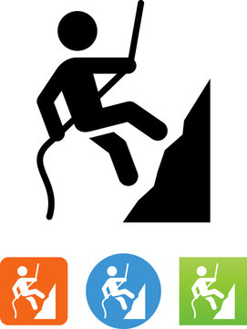 Rock Climber Icon - Illustration