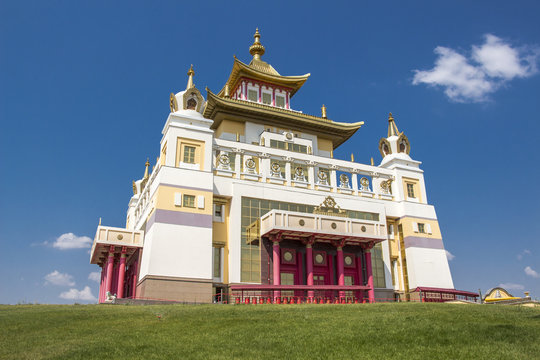 ELISTA, RUSSIA - JULE 25, 2017: Buddhist temple, Elista, Russia.