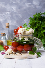 Assorted pickled vegetables