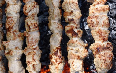 Shish kebab from pork