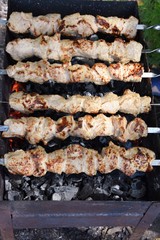 Shish kebab from pork