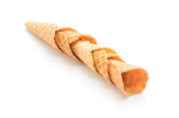 wafer cone on white background