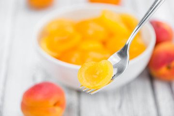 Portion of pickled Apricots