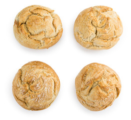 German Buns isolated on white background