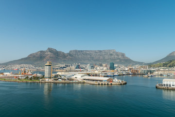 Fototapeta na wymiar Cape Town Harbor (aerial view)