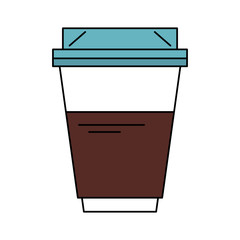 disposable coffee cup  icon image vector illustration design 