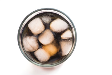 Top view of cola glass