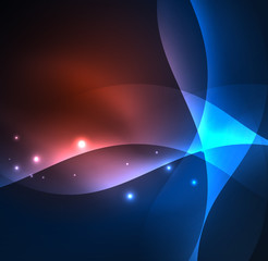 Illuminated neon waves