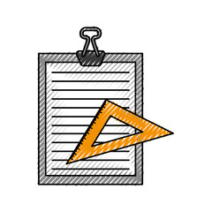 clipboard paper with rule vector illustration design