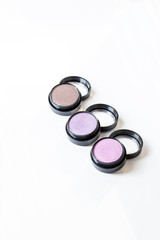 Make-up eye shadows. View from above.