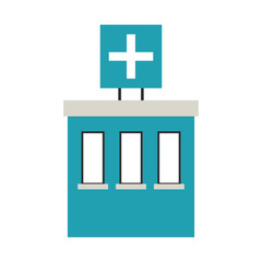 Obraz premium hospital building icon image vector illustration design
