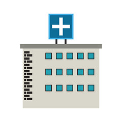 Obraz premium hospital building icon image vector illustration design
