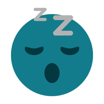 Sleepy Eyes Zzz Emoji Icon Image Vector Illustration Design 