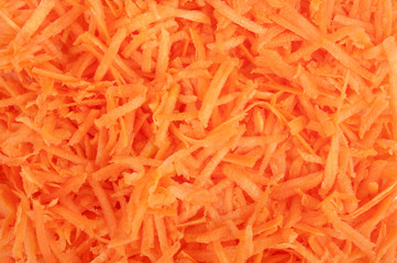 Grated carrot, for backgrounds or textures