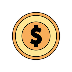 coin money isolated icon vector illustration design