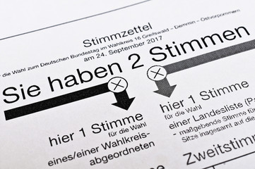 Wahlschein ankreuzen