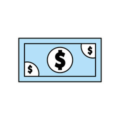 bills dollar isolated icon vector illustration design