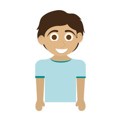tan skin boy happy child icon image vector illustration design 
