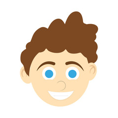 boy blue eyes  happy child icon image vector illustration design 