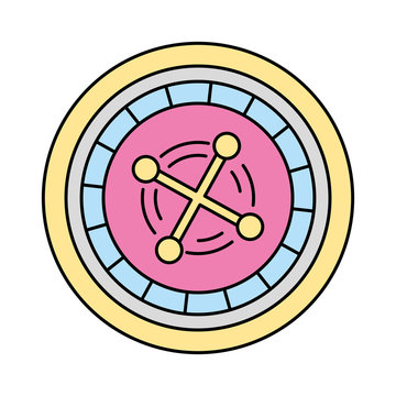 casino roulette isolated icon vector illustration design