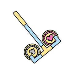 casino chips with Casino picker vector illustration design