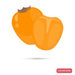 Persimmon color flat icon for web and mobile design