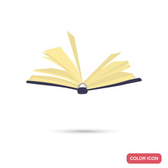 Open book color flat icon for web and mobile design