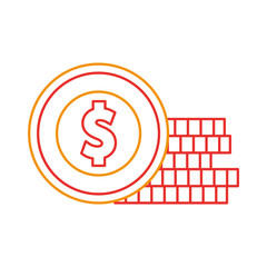 coins money isolated icon vector illustration design