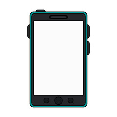 smartphone with blank screen icon image vector illustration design 