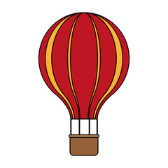 hot air balloon icon image vector illustration design 