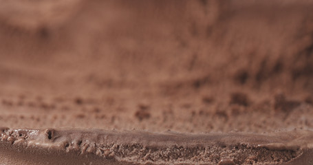 closeup background of chocolate ice cream