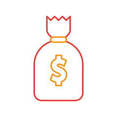 money bag isolated icon vector illustration design