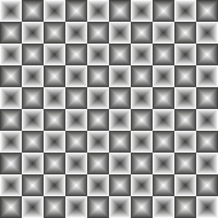 Seamless geometry abstract greyscale square pattern with 3d illusion effect, unusual and interesting texture, handy for further use