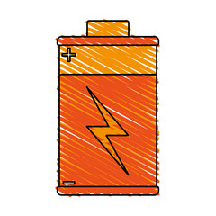 isolated battery icon image vector illustration design  sketch style