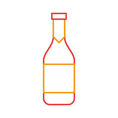 wine bottle isolated icon vector illustration design