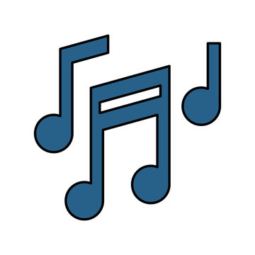 music notes icon image vector illustration design 