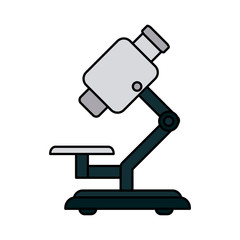 microscope sideview icon image vector illustration design 