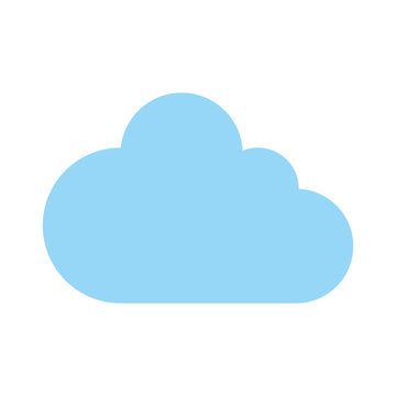 single blue cloud icon image vector illustration design 