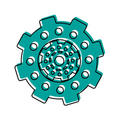 isolated gears icon image vector illustration design 