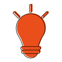 regular lightbulb icon image vector illustration design 