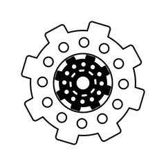 isolated gears icon image vector illustration design 