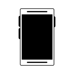 smartphone with blank screen icon image vector illustration design 