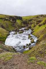 Fototapeta na wymiar Skogarfoss,majestic waterfall,south of Iceland.