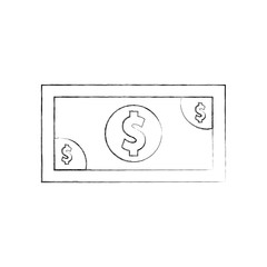 bills dollar isolated icon vector illustration design